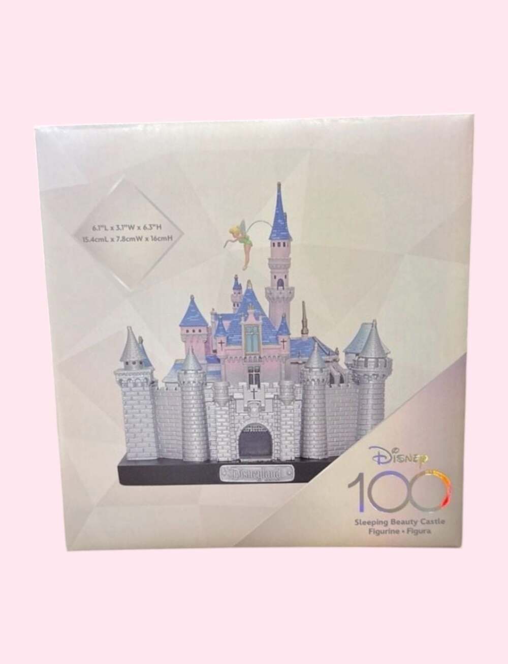 Disney 100th Anniversary Sleeping Beauty Castle Figurine with Tinker Bell